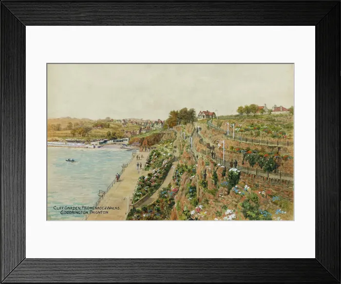 Framed Print : Cliff Garden, Goodrington, Paignton, Devon Framed Print : Cliff Garden, Goodrington, Paignton, Devon