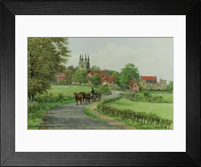 Framed Print : Penshurst Place and Church, Kent Framed Print : Penshurst Place and Church, Kent