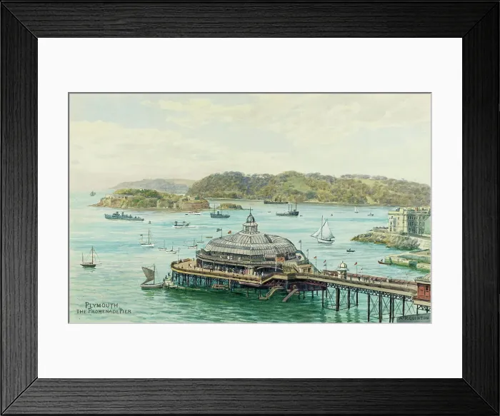 Framed Print : Promenade Pier, Plymouth, Devon Framed Print : Promenade Pier, Plymouth, Devon