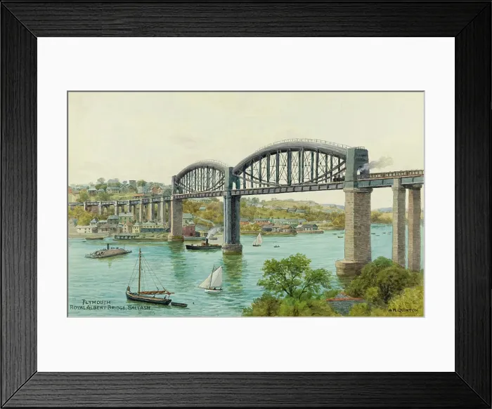 Framed Print : Royal Albert Bridge, Saltash, Plymouth, Devon Framed Print : Royal Albert Bridge, Saltash, Plymouth, Devon
