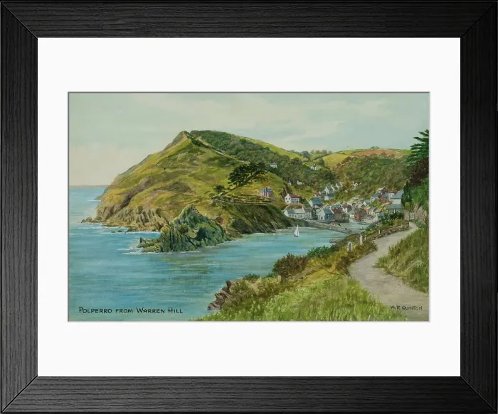 Framed Print : Polperro, Cornwall, viewed from Warren Hill Framed Print : Polperro, Cornwall, viewed from Warren Hill