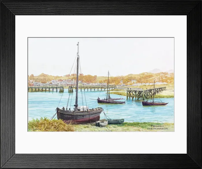 Framed Print : Pwllheli, North Wales, viewed from the Harbour Framed Print : Pwllheli, North Wales, viewed from the Harbour