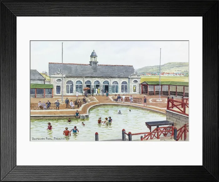 Framed Print : Bathing Pool, Prestatyn, North Wales Framed Print : Bathing Pool, Prestatyn, North Wales