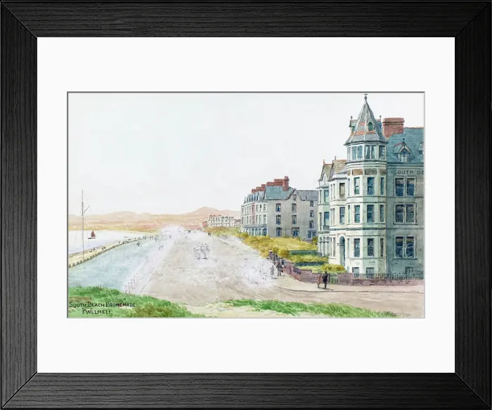 Framed Print : South Beach Promenade, Pwllheli, North Wales Framed Print : South Beach Promenade, Pwllheli, North Wales