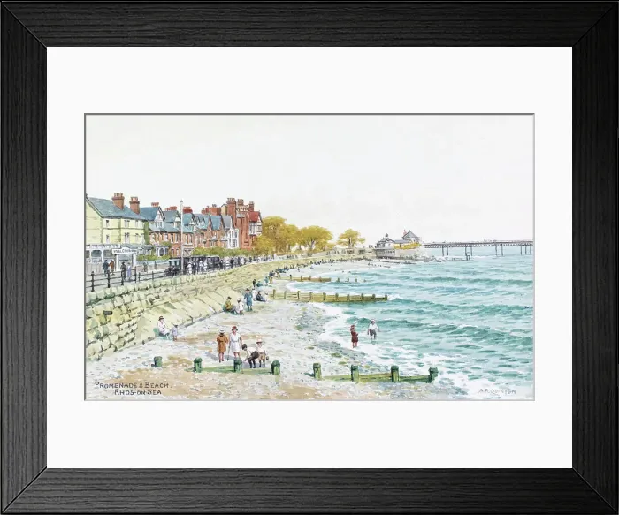 Framed Print : Promenade and Beach, Rhos-on-Sea, North Wales Framed Print : Promenade and Beach, Rhos-on-Sea, North Wales
