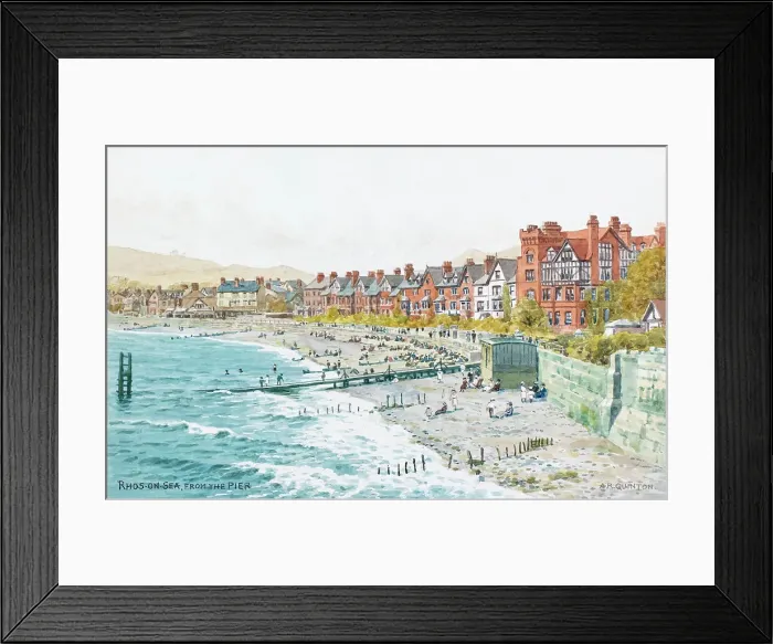 Framed Print : Rhos-on-Sea, North Wales, viewed from the Pier Framed Print : Rhos-on-Sea, North Wales, viewed from the Pier
