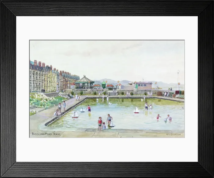 Framed Print : Paddling Pond, Rhyl, North Wales Framed Print : Paddling Pond, Rhyl, North Wales