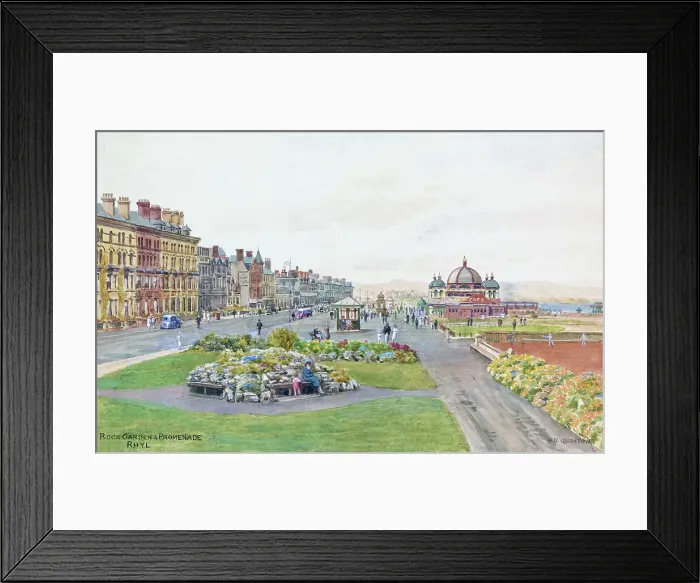 Framed Print : Rock Garden and Promenade, Rhyl, North Wales Framed Print : Rock Garden and Promenade, Rhyl, North Wales