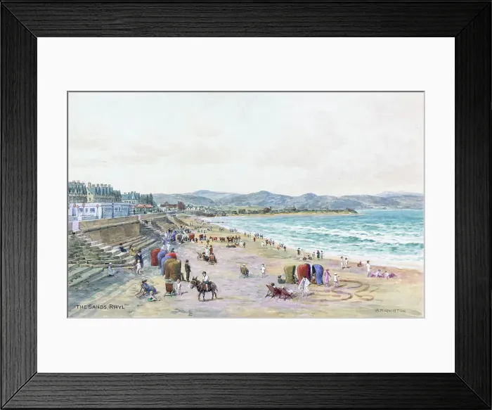 Framed Print : Beach at Rhyl, North Wales Framed Print : Beach at Rhyl, North Wales