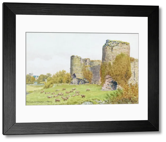 Framed Print : Rhuddlan Castle, near Rhyl, North Wales Framed Print : Rhuddlan Castle, near Rhyl, North Wales