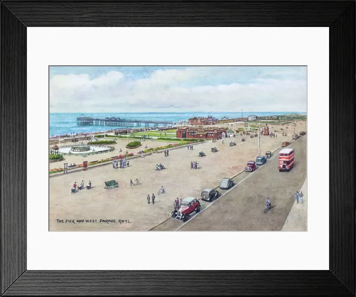 Framed Print : Pier and West Parade, Rhyl, North Wales Framed Print : Pier and West Parade, Rhyl, North Wales