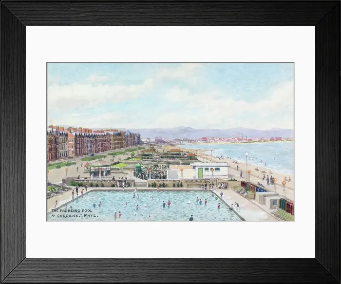 Framed Print : Paddling Pool and Gardens, Rhyl, North Wales Framed Print : Paddling Pool and Gardens, Rhyl, North Wales