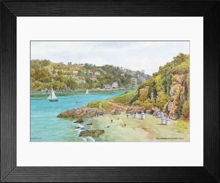 Framed Print : Salcombe, Devon, viewed from Sunny Cove Framed Print : Salcombe, Devon, viewed from Sunny Cove