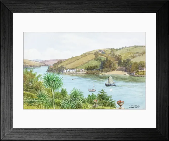 Framed Print : Portlemouth, Devon, viewed from Salcombe Framed Print : Portlemouth, Devon, viewed from Salcombe