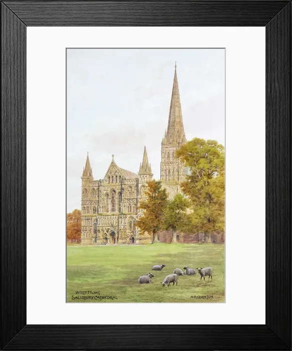 Framed Print : West Front, Salisbury Cathedral, Salisbury, Wiltshire Framed Print : West Front, Salisbury Cathedral, Salisbury, Wiltshire