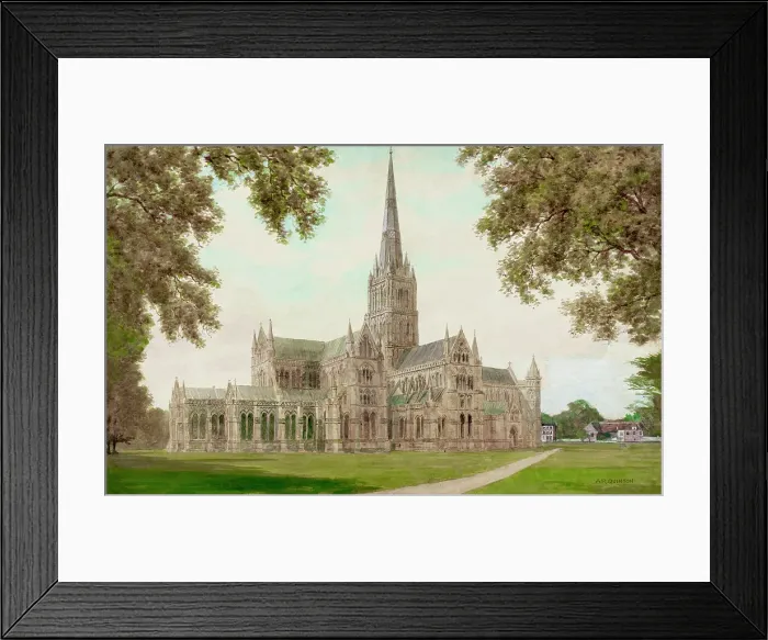 Framed Print : Salisbury Cathedral, Salisbury, Wiltshire Framed Print : Salisbury Cathedral, Salisbury, Wiltshire
