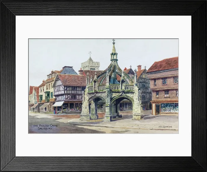 Framed Print : Poultry Cross, Salisbury, Wiltshire Framed Print : Poultry Cross, Salisbury, Wiltshire