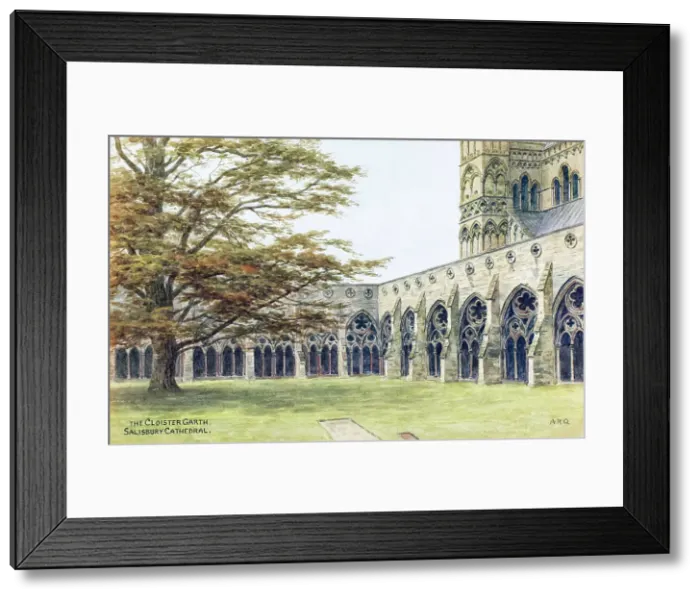 Framed Print : Cloister Garth, Salisbury Cathedral, Salisbury, Wiltshire Framed Print : Cloister Garth, Salisbury Cathedral, Salisbury, Wiltshire