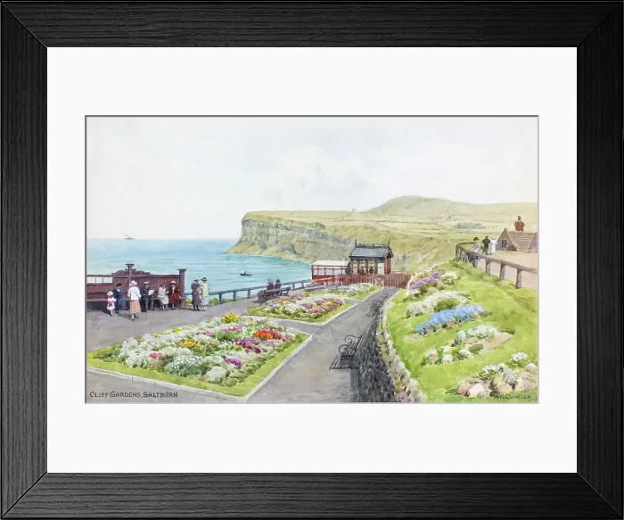 Framed Print : Cliff Gardens, Saltburn-by-the-Sea, North Yorkshire Framed Print : Cliff Gardens, Saltburn-by-the-Sea, North Yorkshire