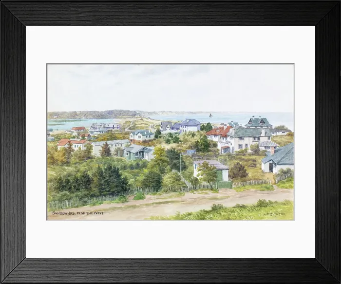 Framed Print : Sandbanks, Dorset, viewed from the west Framed Print : Sandbanks, Dorset, viewed from the west