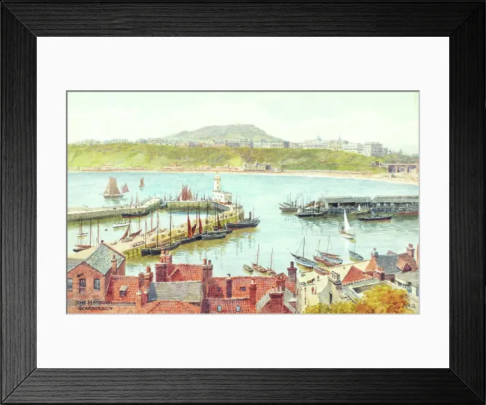Framed Print : Harbour at Scarborough, North Yorkshire Framed Print : Harbour at Scarborough, North Yorkshire