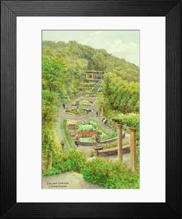 Framed Print : Italian Garden, Scarborough, North Yorkshire Framed Print : Italian Garden, Scarborough, North Yorkshire