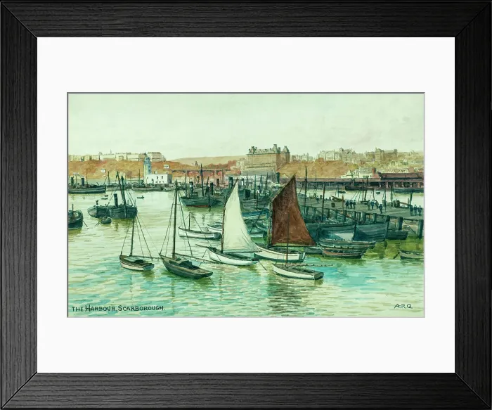 Framed Print : Harbour at Scarborough, North Yorkshire Framed Print : Harbour at Scarborough, North Yorkshire