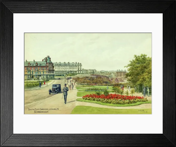 Framed Print : South Cliff Gardens, Scarborough, North Yorkshire Framed Print : South Cliff Gardens, Scarborough, North Yorkshire