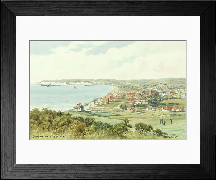 Framed Print : Seaford, East Sussex, viewed from the Golf Links Framed Print : Seaford, East Sussex, viewed from the Golf Links