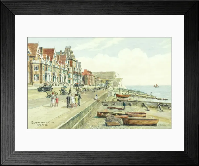 Framed Print : Esplanade and Cliff, Seaford, East Sussex Framed Print : Esplanade and Cliff, Seaford, East Sussex