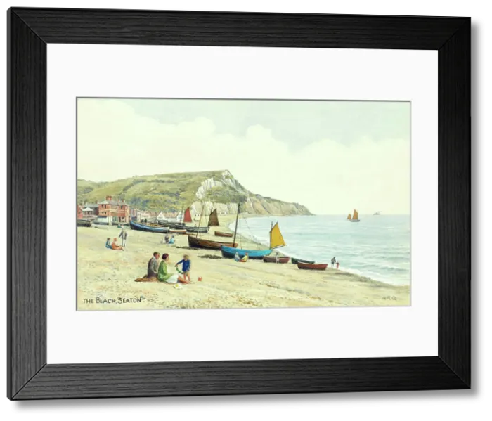 Framed Print : Beach at Seaton, Devon Framed Print : Beach at Seaton, Devon