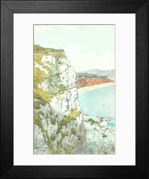 Framed Print : White Cliff, Seaton, Devon Framed Print : White Cliff, Seaton, Devon