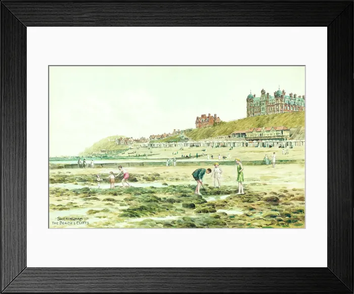 Framed Print : Beach and cliffs at Sheringham, Norfolk Framed Print : Beach and cliffs at Sheringham, Norfolk