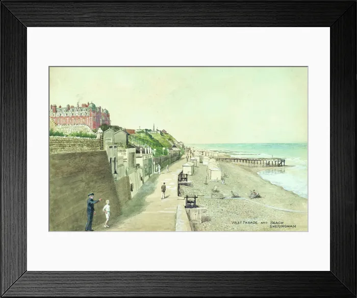 Framed Print : West Parade and beach, Sheringham, Norfolk Framed Print : West Parade and beach, Sheringham, Norfolk