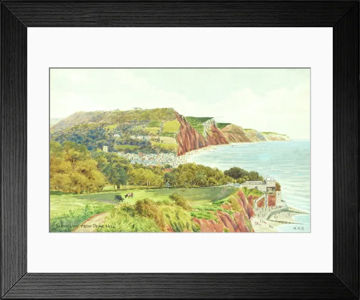 Framed Print : Sidmouth, Devon, viewed from Peak Hill