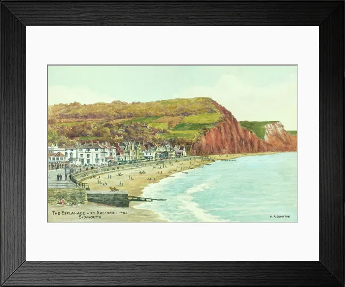 Framed Print : Esplanade and Salcombe Hill, Sidmouth, Devon Framed Print : Esplanade and Salcombe Hill, Sidmouth, Devon