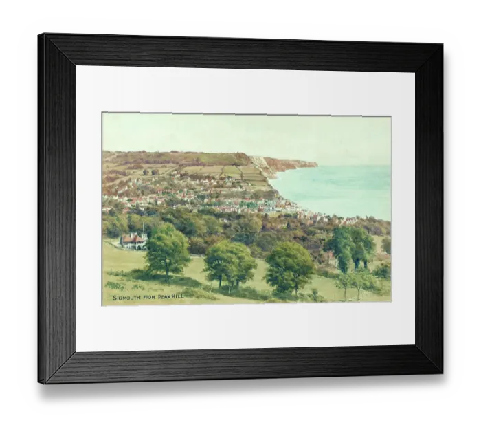 Framed Print : Sidmouth, Devon, viewed from Peak Hill Framed Print : Sidmouth, Devon, viewed from Peak Hill