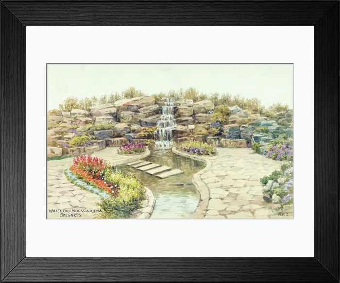 Framed Print : Waterfall, Rock Gardens, Skegness, Lincolnshire Framed Print : Waterfall, Rock Gardens, Skegness, Lincolnshire