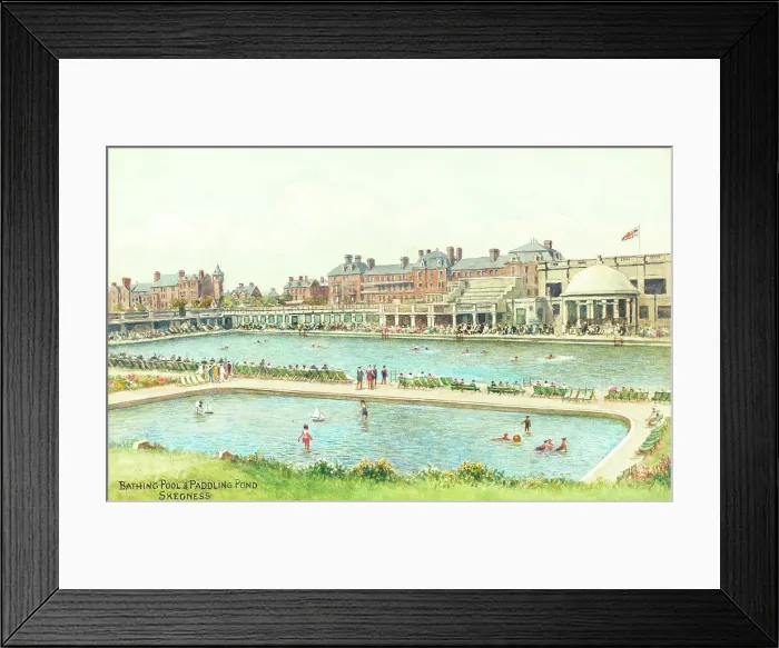 Framed Print : Bathing Pool and Paddling Pond, Skegness, Lincolnshire Framed Print : Bathing Pool and Paddling Pond, Skegness, Lincolnshire