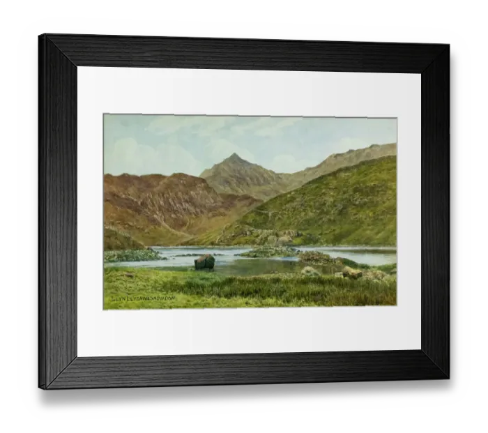 Framed Print : Mount Snowdon and Llyn Llydaw, Snowdonia, North Wales