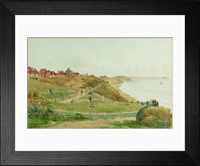 Framed Print : On the cliffs at Southbourne, Dorset Framed Print : On the cliffs at Southbourne, Dorset