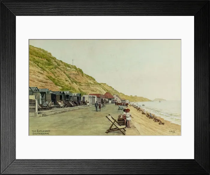 Framed Print : Esplanade at Southbourne, Dorset Framed Print : Esplanade at Southbourne, Dorset