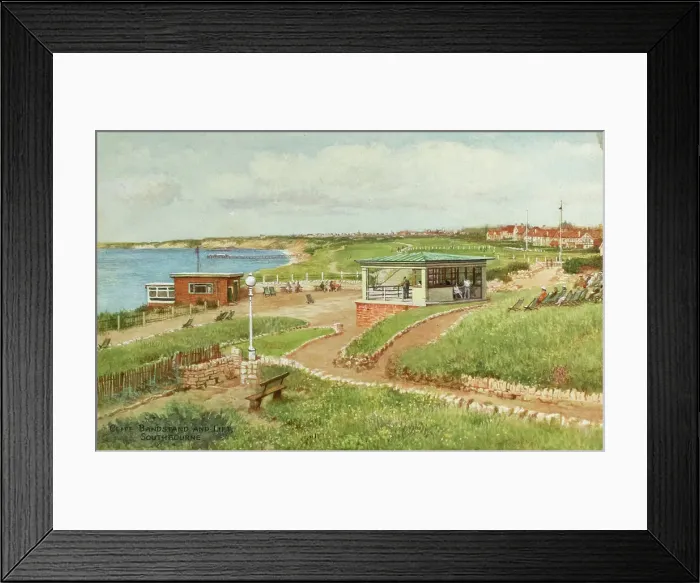 Framed Print : Cliff Bandstand and Lift, Southbourne, Dorset