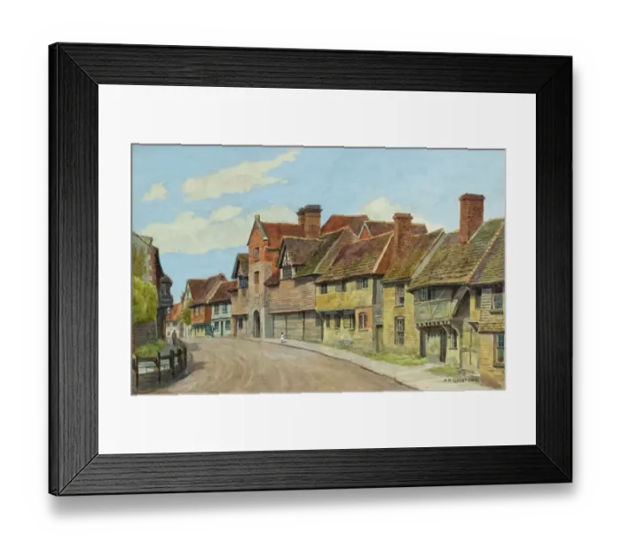 Framed Print : Quiet street in Steyning, South Downs, Sussex Framed Print : Quiet street in Steyning, South Downs, Sussex