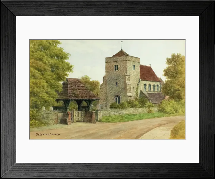 Framed Print : Church at Steyning, South Downs, Sussex Framed Print : Church at Steyning, South Downs, Sussex