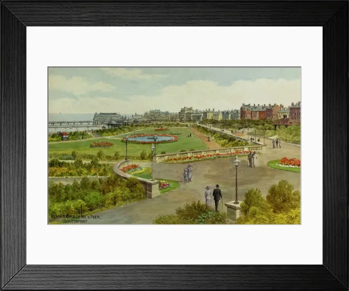 Framed Print : Kings Gardens and Pier, Southport, Lancashire Framed Print : Kings Gardens and Pier, Southport, Lancashire
