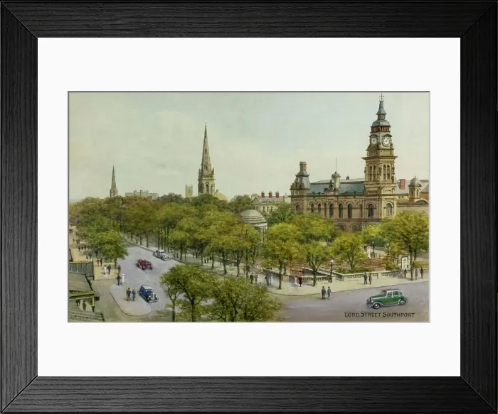 Framed Print : Lord Street, Southport, Lancashire Framed Print : Lord Street, Southport, Lancashire