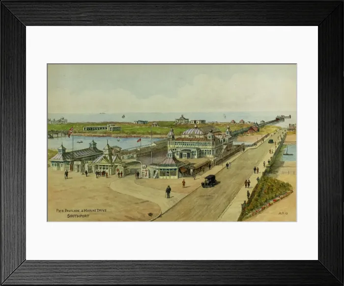 Framed Print : Pier, Pavilion and Marine Drive, Southport, Lancashire Framed Print : Pier, Pavilion and Marine Drive, Southport, Lancashire