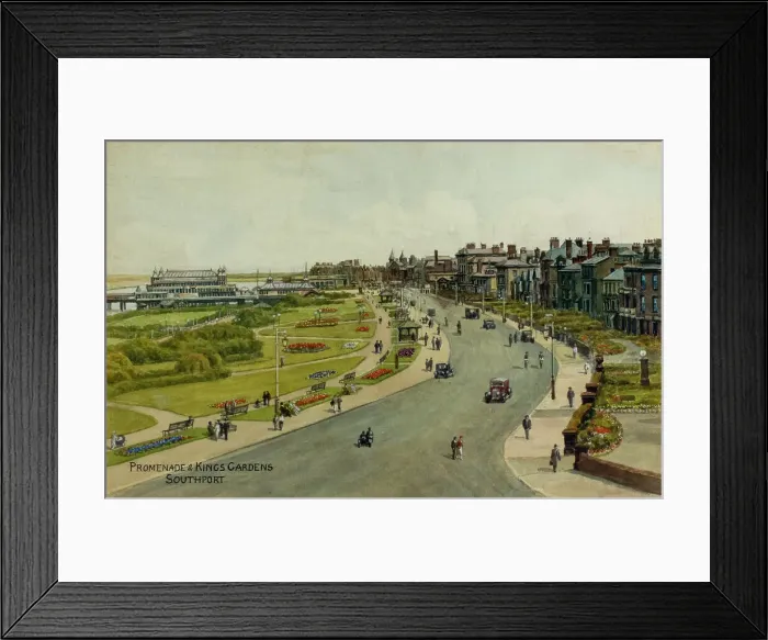 Framed Print : Promenade and Kings Gardens, Southport, Lancashire Framed Print : Promenade and Kings Gardens, Southport, Lancashire