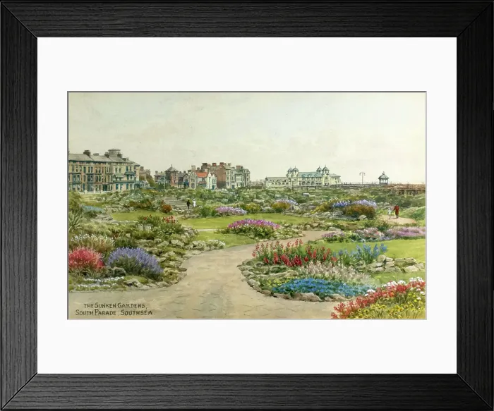 Framed Print : Sunken Gardens, South Parade, Southsea, Hampshire Framed Print : Sunken Gardens, South Parade, Southsea, Hampshire